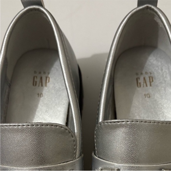 GAP Kids Metallic Silver Loafers Chunky Sole Size 10 - Picture 5 of 7